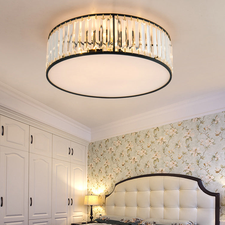 Modern Home Decor Drum Shape Flush Crystal Soffitto Luci per Sailing Room