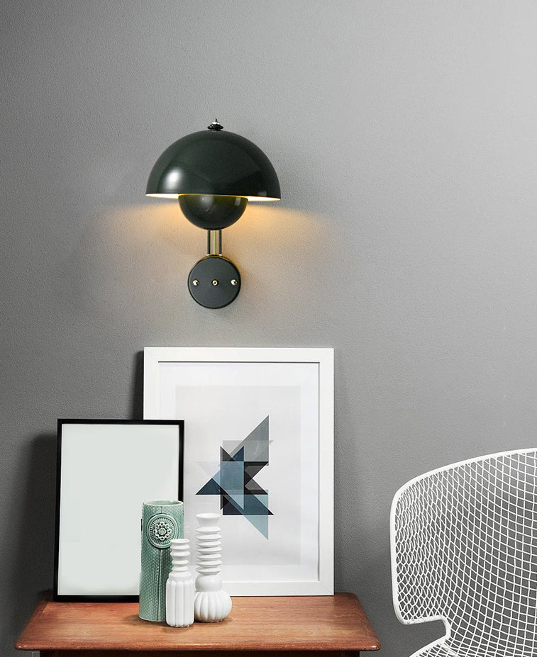 Dome Metal Splique Splicle Macaron Style 1 Luz de montaje en la pared interior de luz lámpara de luz