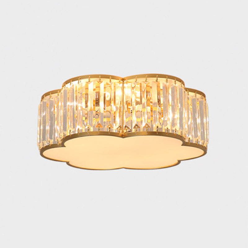 Modern Home Decor 5 Head E27 Flush Crystal Ceiling Lights for Sitting Room