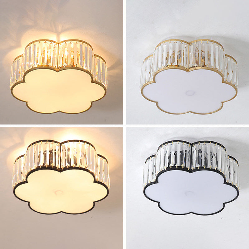 Modern Home Decor 5 Head E27 Flush Crystal Ceiling Lights for Sitting Room