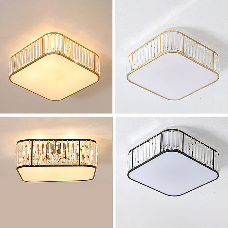 Modern Home Decor 5 Head E27 Flush Crystal Ceiling Lights for Sitting Room