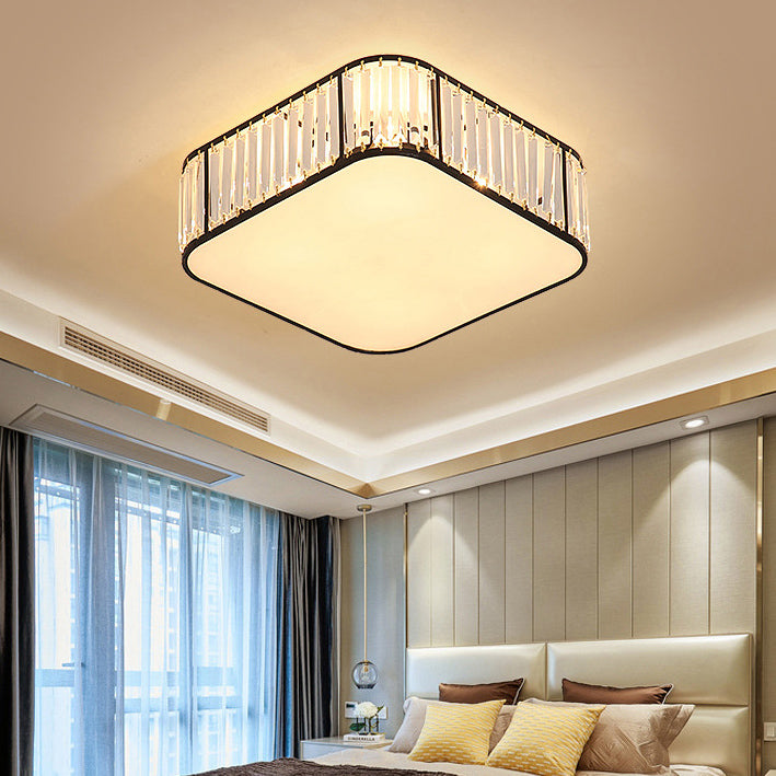 Modern Home Decor 5 Head E27 Flush Crystal Ceiling Lights for Sitting Room