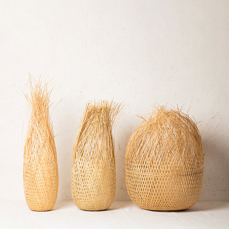 Chinesische handgefertigte Anhänger -Beleuchtungskörper Rattan Hanges Licht mit hängenden Kabel für das Restaurant