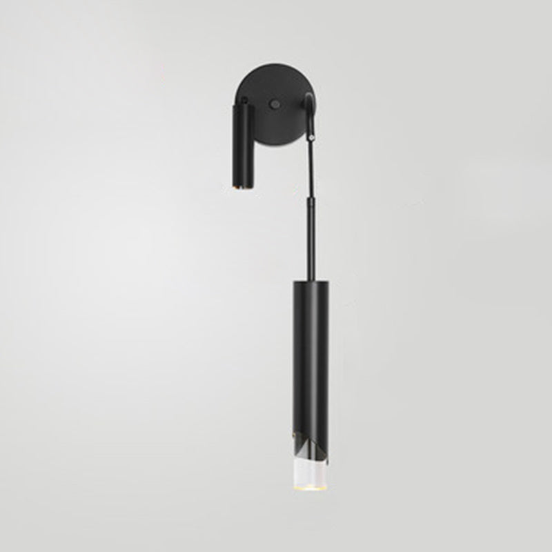 Luz de apliques de pared de dos luces contemporáneas con sombra acrílica transparente para el dormitorio