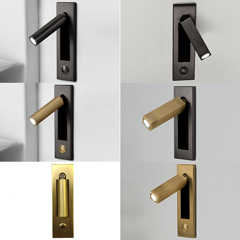 Semplicità contemporanea luce regolabile a parete luce con ombra acrilica per camera da letto