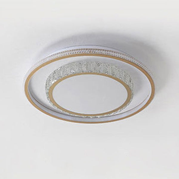 Clear Crystal Flush Mount Light Contemporary Simple LED Ceiling Lamp for Dining Room