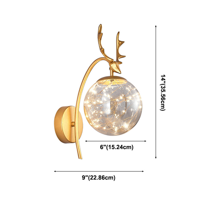 6W/7W Wandbeleuchtung in Schwarz/Gold -Einfachheit Wandleuchte für Schlafzimmer