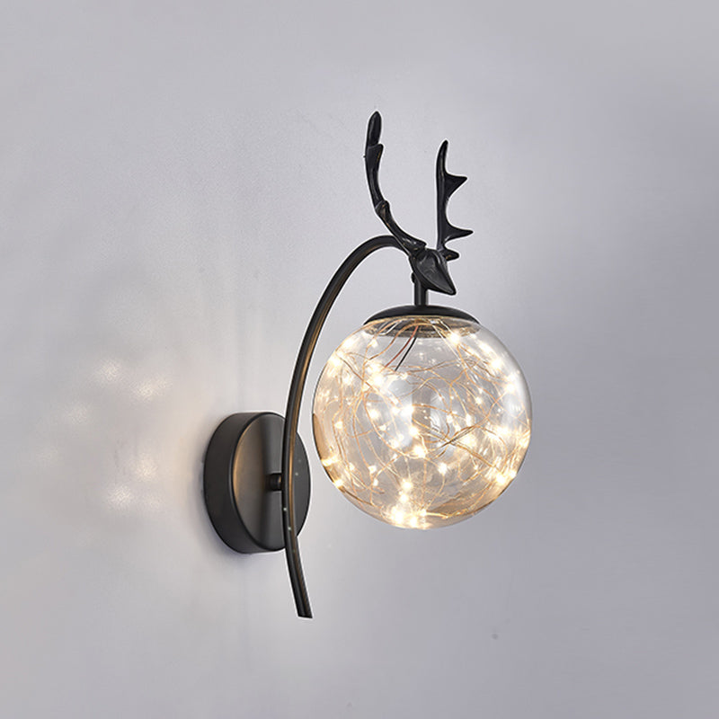 6W/7W Wandbeleuchtung in Schwarz/Gold -Einfachheit Wandleuchte für Schlafzimmer