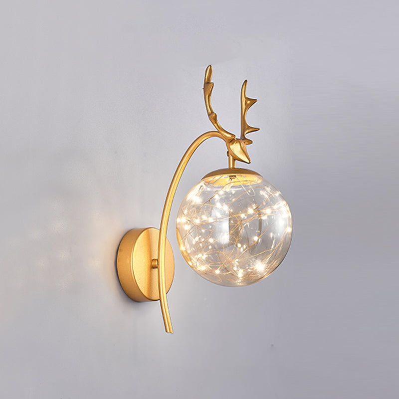 6W/7W Wandbeleuchtung in Schwarz/Gold -Einfachheit Wandleuchte für Schlafzimmer