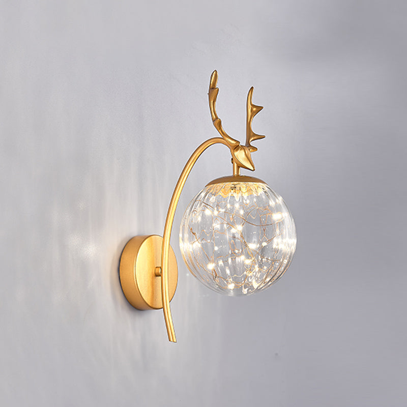 6W/7W Wandbeleuchtung in Schwarz/Gold -Einfachheit Wandleuchte für Schlafzimmer