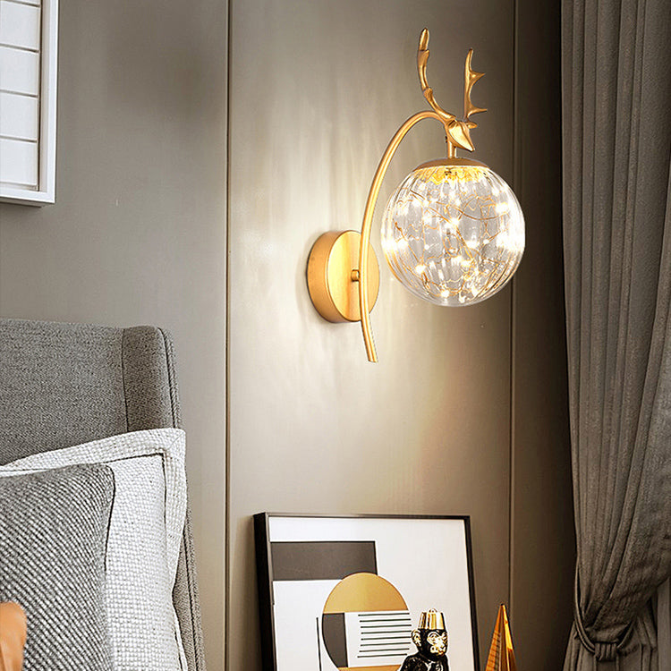 6W/7W Wandbeleuchtung in Schwarz/Gold -Einfachheit Wandleuchte für Schlafzimmer