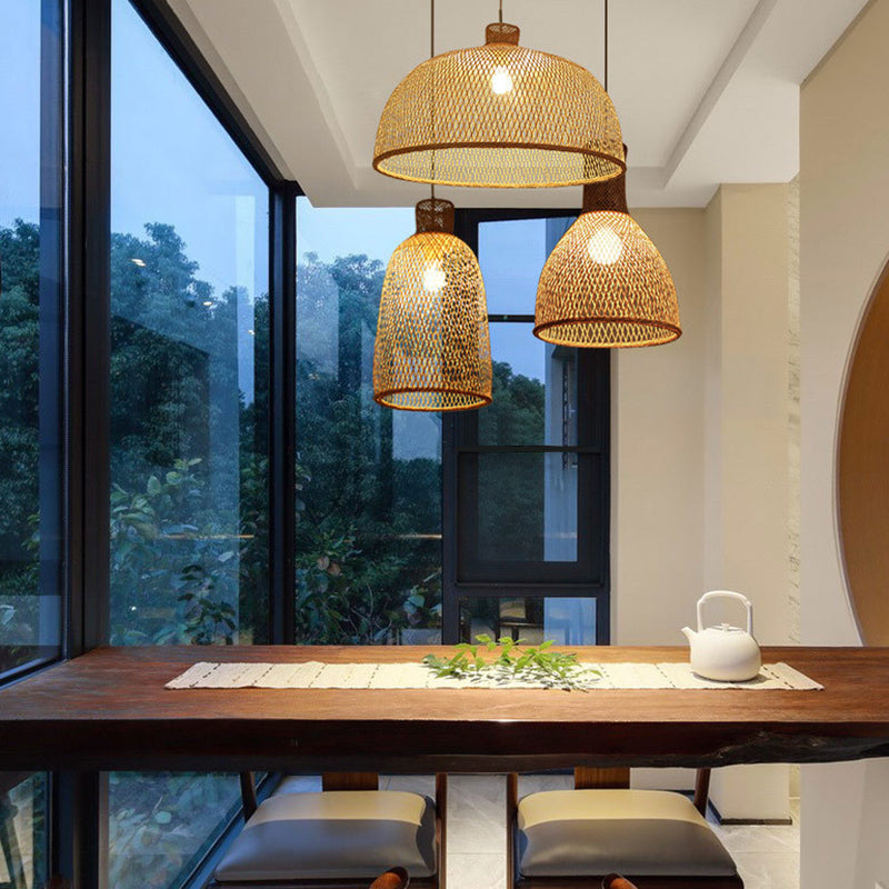 Chinesische Anhänger Beleuchtungskörper Rattan Hanges Licht mit hängenden Kabel für das Restaurant
