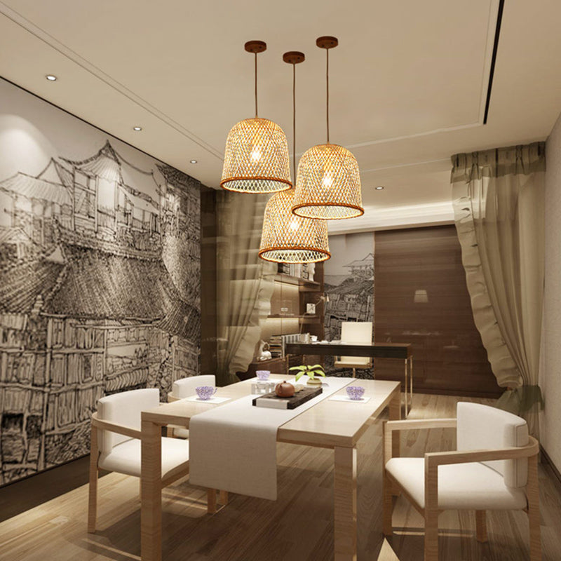 Chinesische Anhänger Beleuchtungskörper Rattan Hanges Licht mit hängenden Kabel für das Restaurant