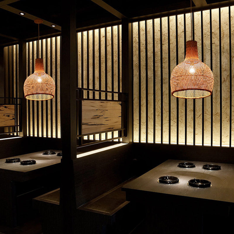 Chinesische Anhänger Beleuchtungskörper Rattan Hanges Licht mit hängenden Kabel für das Restaurant