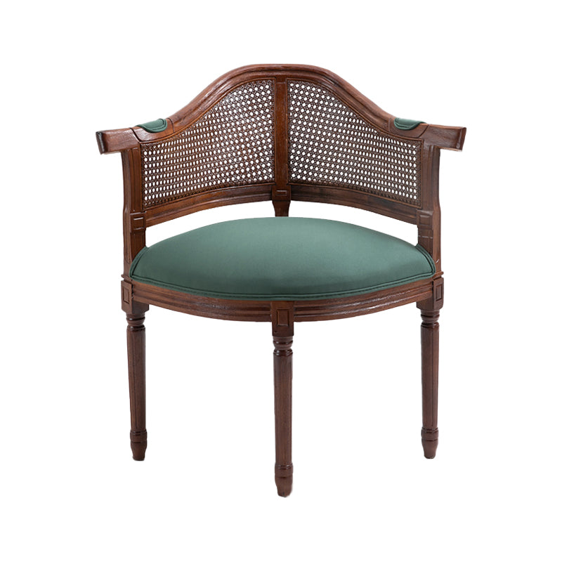 Fauteuil de salle à manger de chaises de salle à manger en osier de style campagnard avec les jambes naturelles