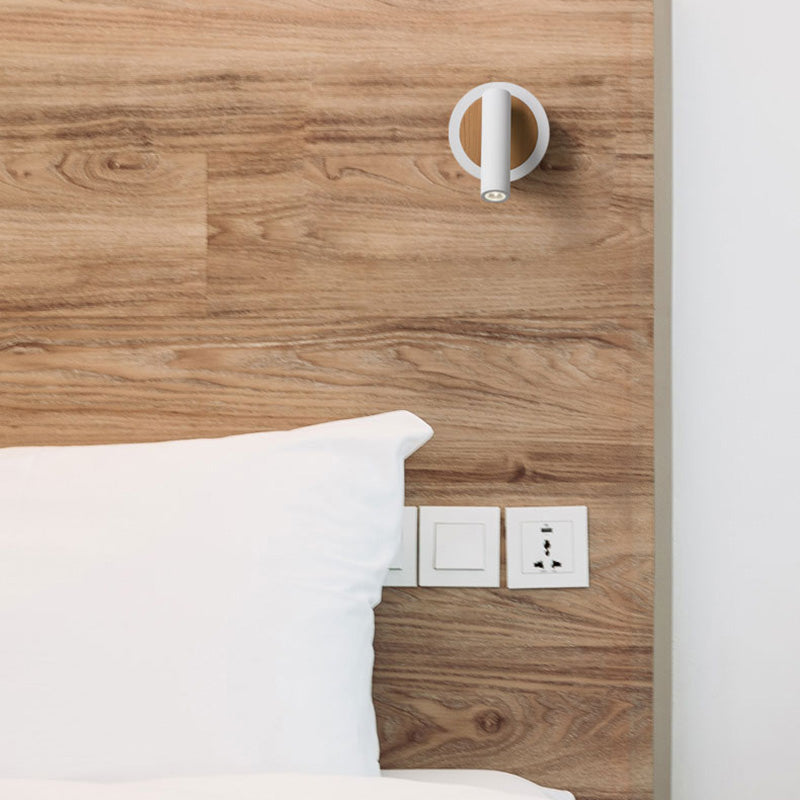 Estilo moderno Simple Black & White All Sponce Light con sombra acrílica para el dormitorio