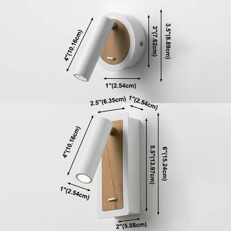 Estilo moderno Simple Black & White All Sponce Light con sombra acrílica para el dormitorio