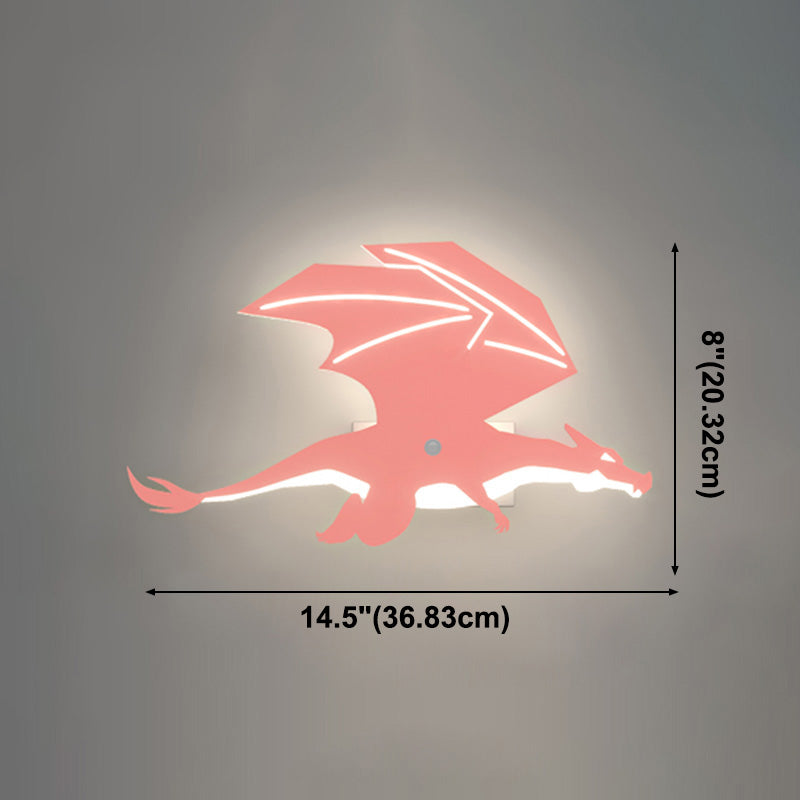 Dinosaurusvorm IJzeren Wall SCONCE LICHT Licht Simple Moderne stijl LED BUITEN WANDEL MOUT LIMMUTER