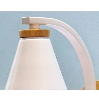 Funnel Shade Wall Light con Little Kid Deco 1 Testa adorabile Sconce da parete in metallo per camera da letto per bambini