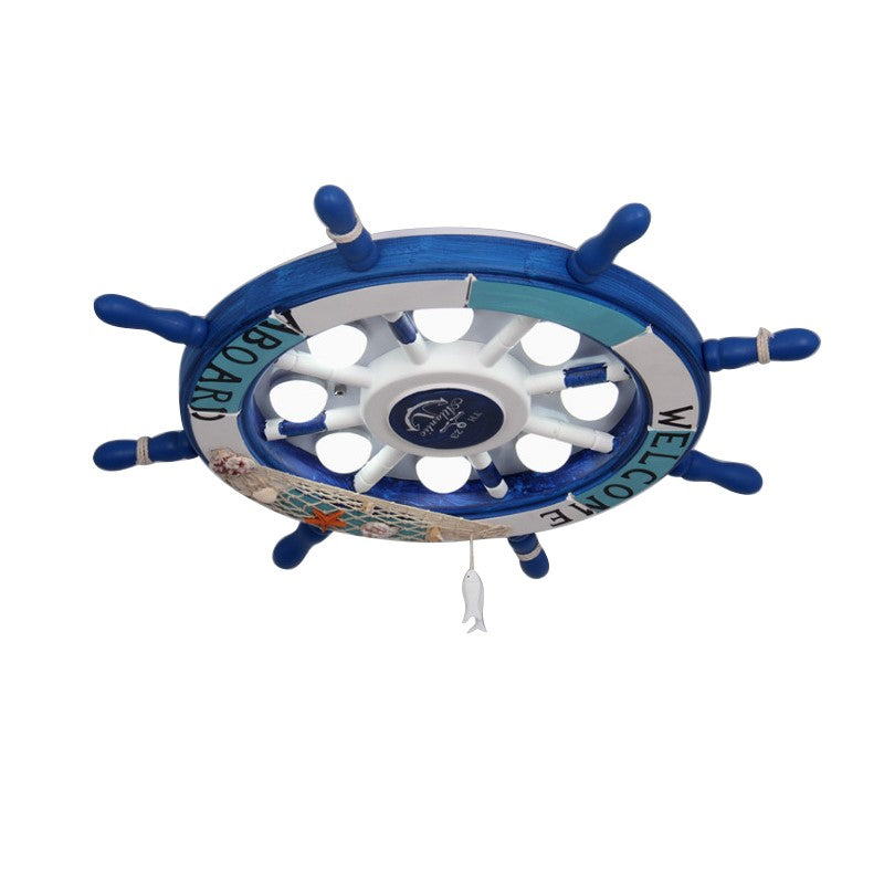 Kids Flush Mount Light Rudder Metal LED Ceiling Mount Light Fixture for Children's Room