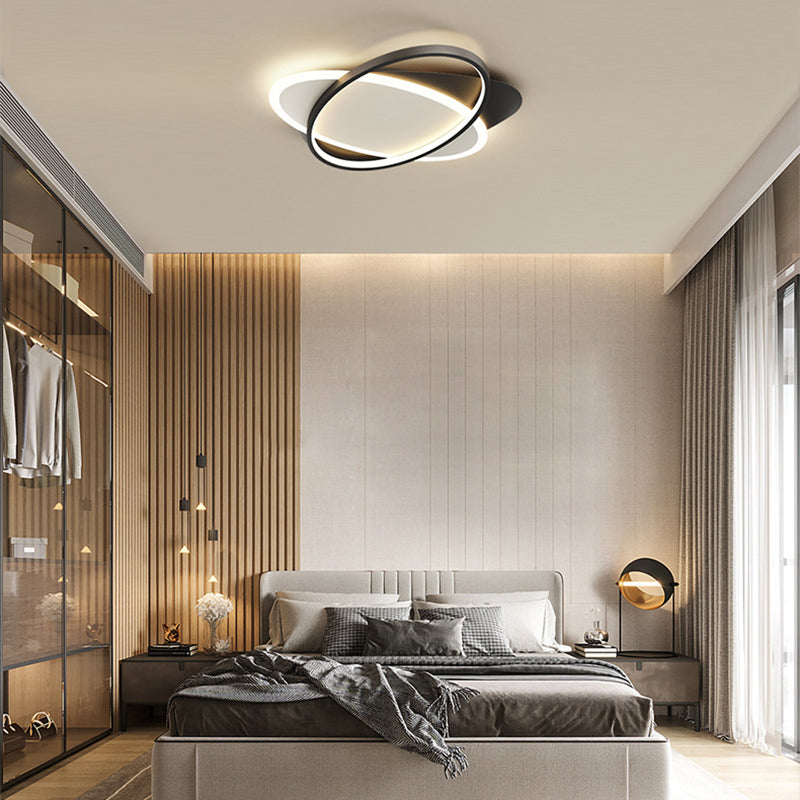 Plafonniers encastrés à LED en métal avec anneau circulaire, luminaires encastrés de style moderne à 2 lumières