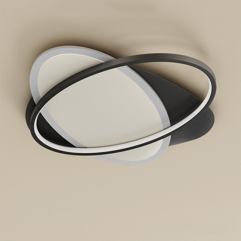 Plafonniers encastrés à LED en métal avec anneau circulaire, luminaires encastrés de style moderne à 2 lumières