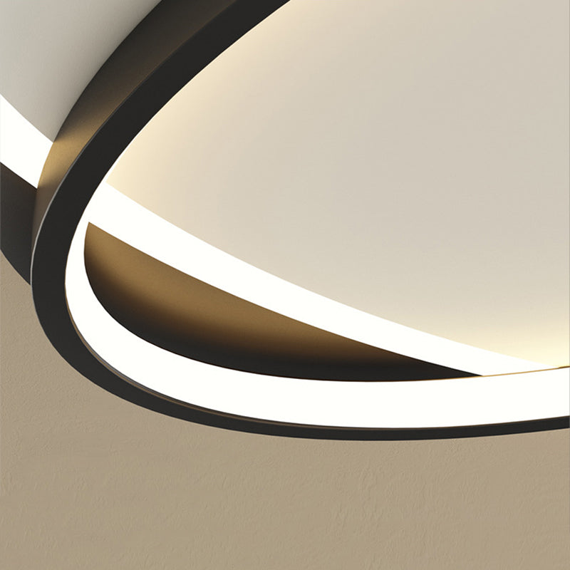 Plafonniers encastrés à LED en métal avec anneau circulaire, luminaires encastrés de style moderne à 2 lumières