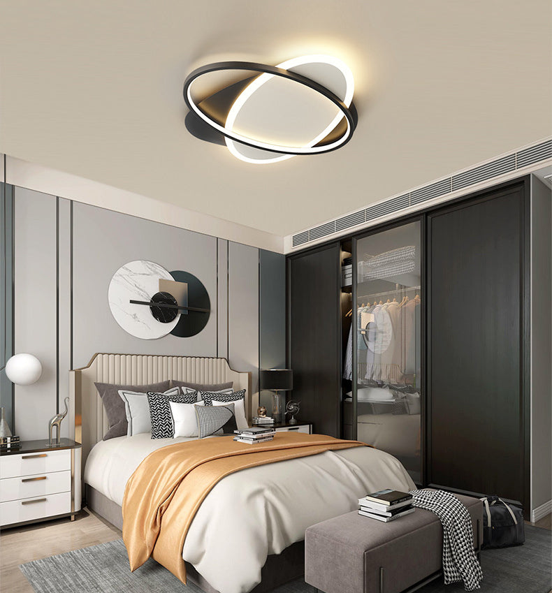 Plafonniers encastrés à LED en métal avec anneau circulaire, luminaires encastrés de style moderne à 2 lumières