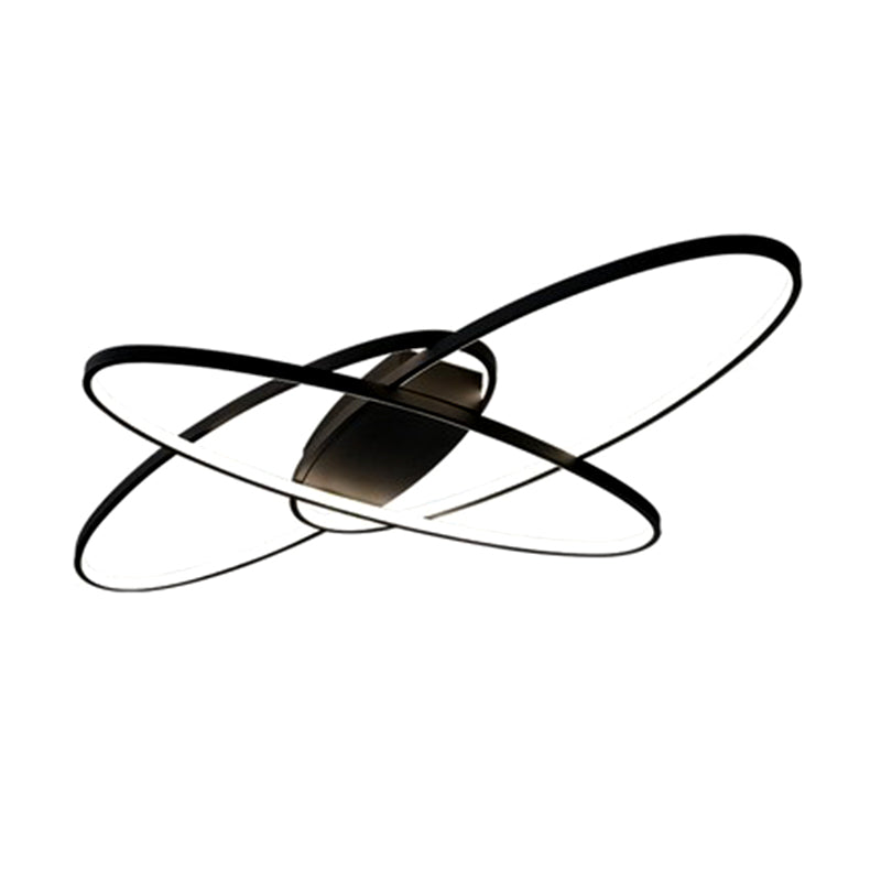 Lámparas semi empotradas con anillo de metal ligero de montaje semi empotrado con luces múltiples de estilo moderno