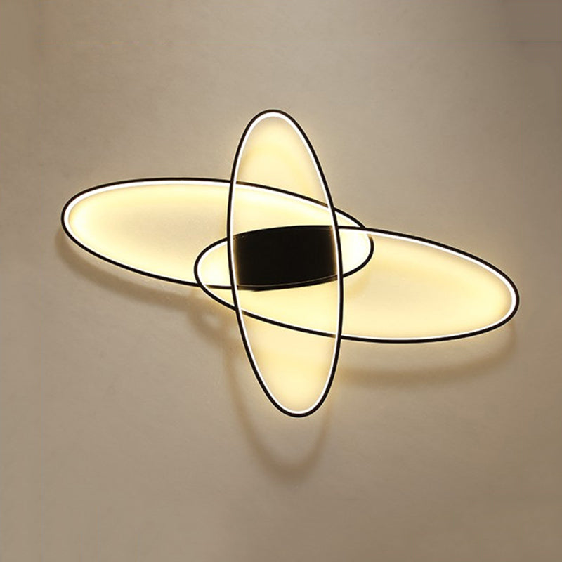 Lámparas semi empotradas con anillo de metal ligero de montaje semi empotrado con luces múltiples de estilo moderno