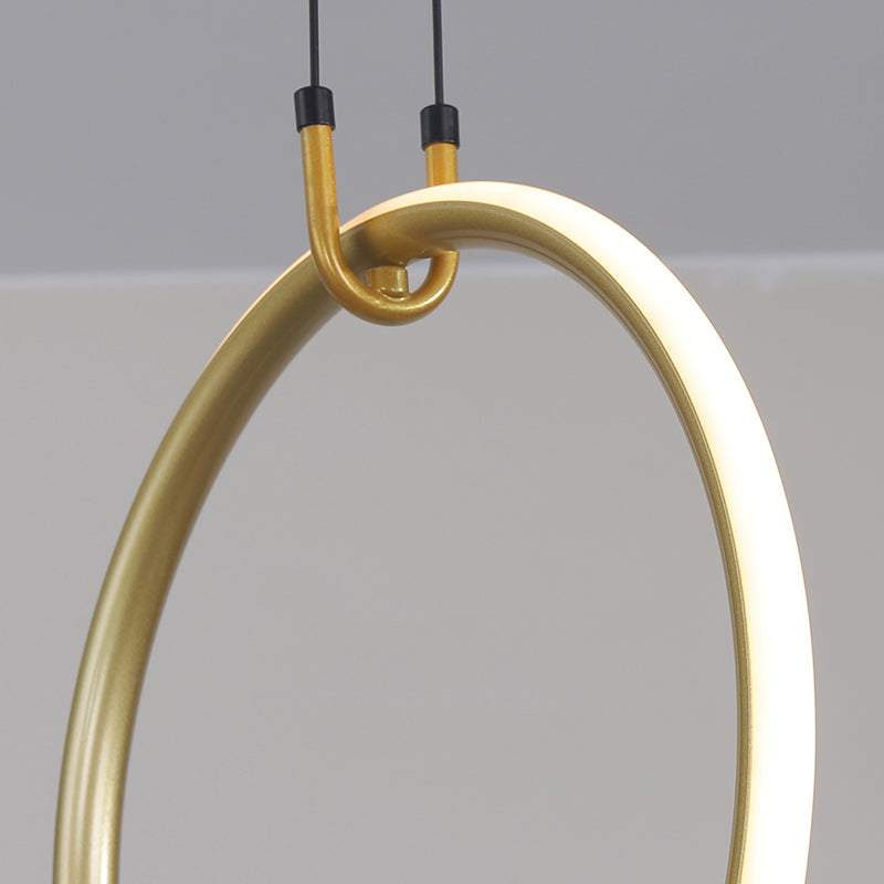 Lampada del lampadario in metallo moderno nordico Lampada a LED LED Isola Ciondolo per sala da pranzo