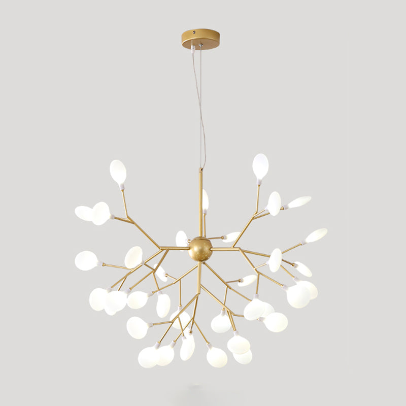 Modern Creative Firefly Hanging Lamp Wrought Iron Indoor Pendant Light with Acrylic Shade