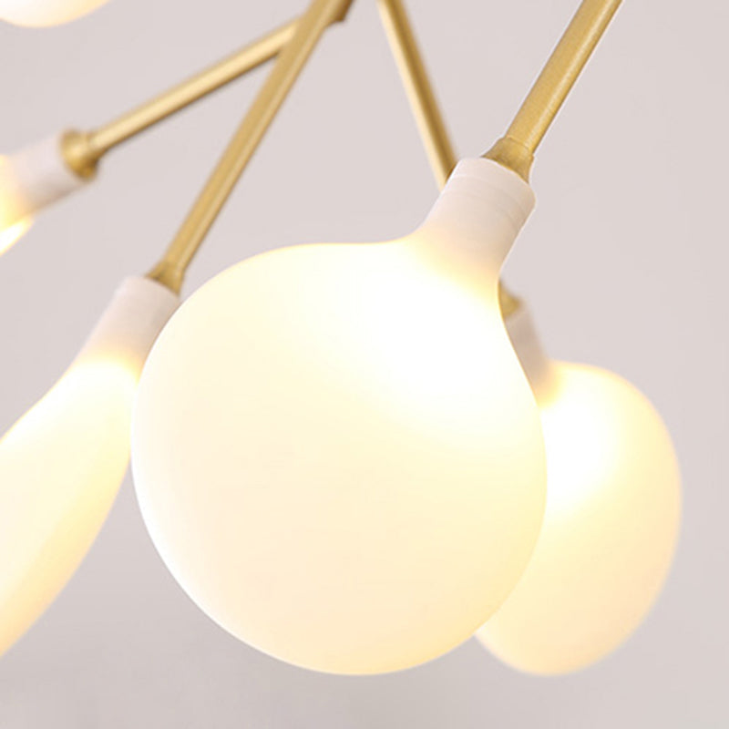 Modern Creative Firefly Hanging Lamp Wrought Iron Indoor Pendant Light with Acrylic Shade