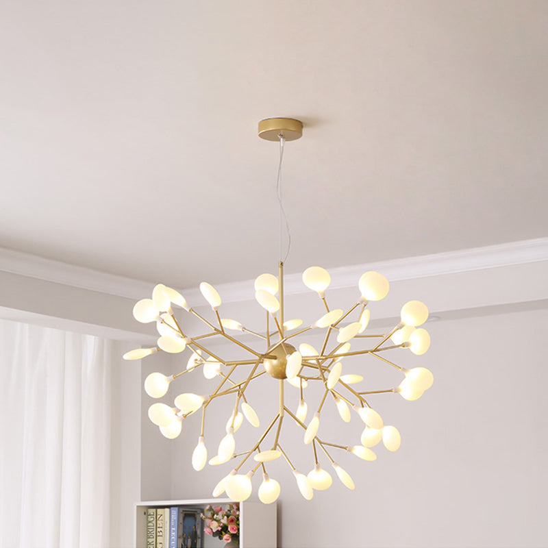 Modern Creative Firefly Hanging Lamp Wrought Iron Indoor Pendant Light with Acrylic Shade