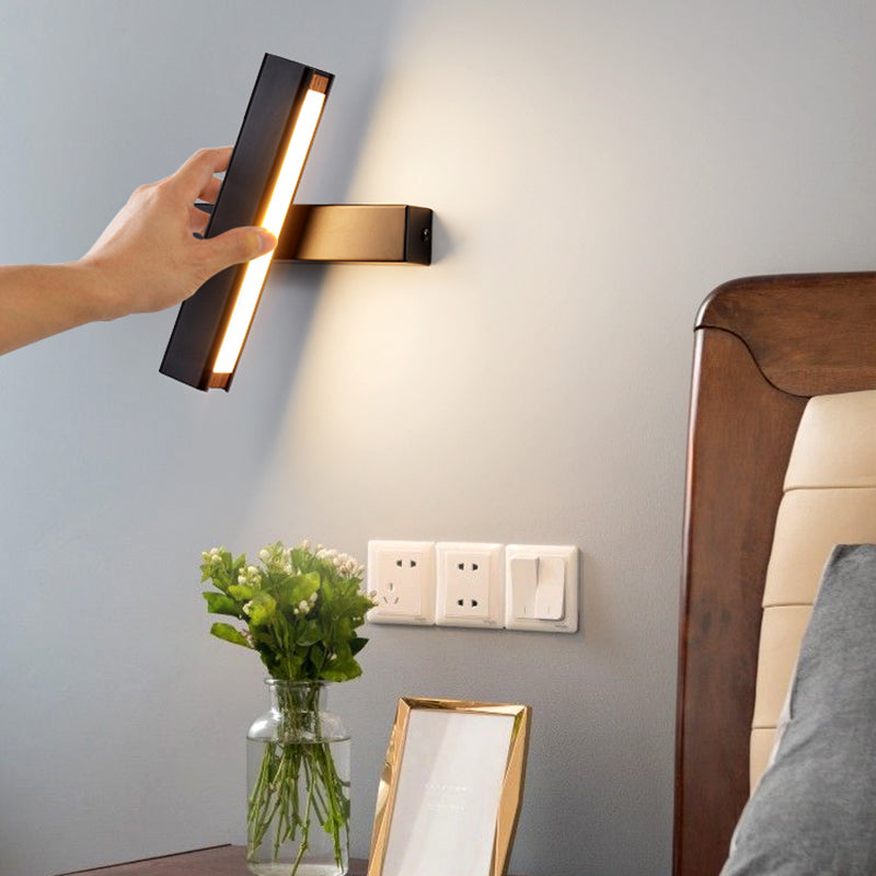 Moderno de moda simple estilo geométrico mate de pared de metal 1 apliques de luz