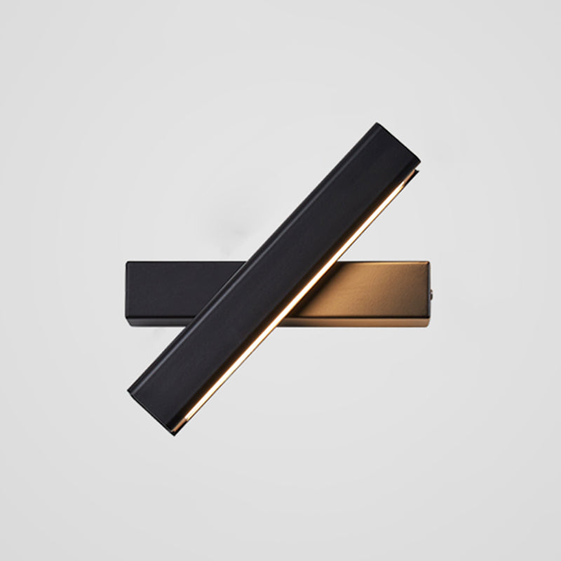 Moderno de moda simple estilo geométrico mate de pared de metal 1 apliques de luz