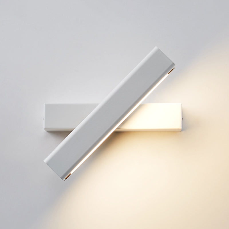 Moderno de moda simple estilo geométrico mate de pared de metal 1 apliques de luz