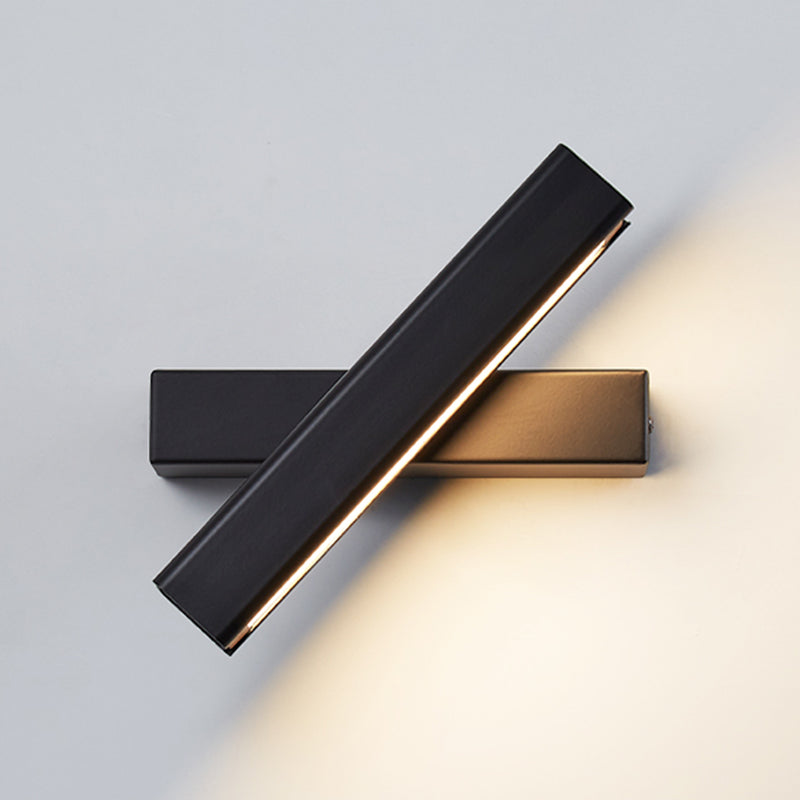 Moderno de moda simple estilo geométrico mate de pared de metal 1 apliques de luz