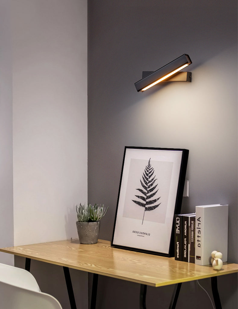 Moderno de moda simple estilo geométrico mate de pared de metal 1 apliques de luz