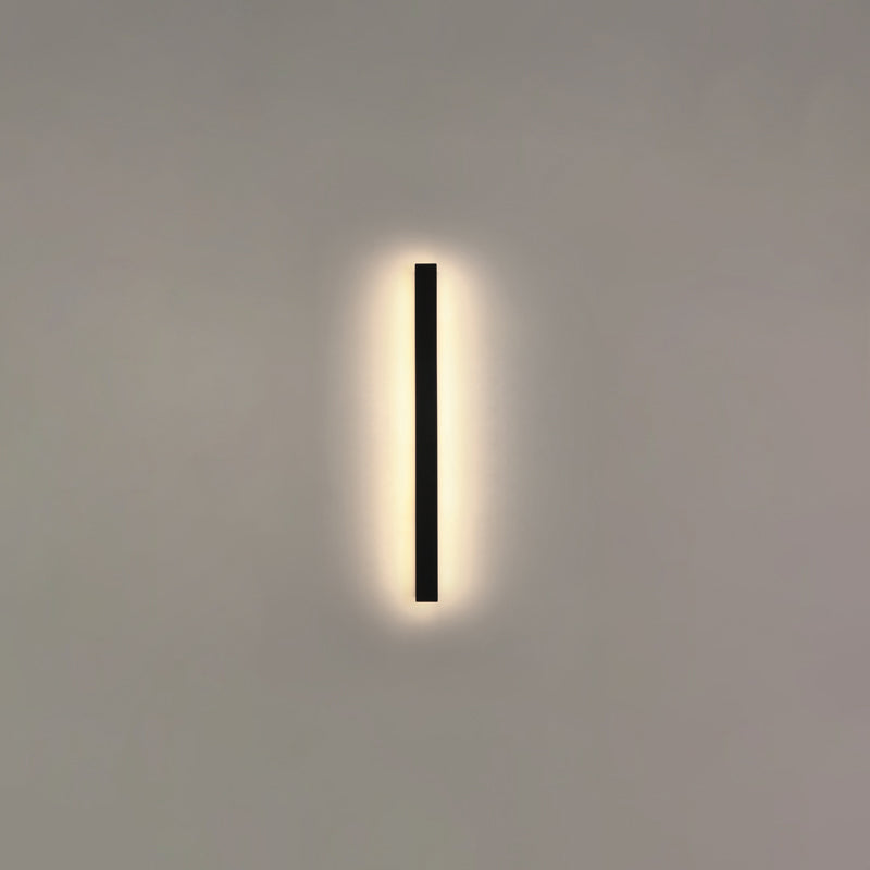 Metal Linear Shade Metal Wall Lights Modern 1 Head Wall Mount Fixture in Black