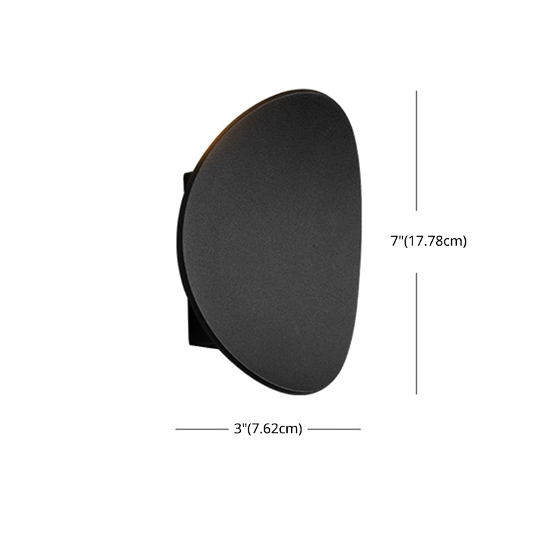 Moderno de moda simple estilo geométrico mate de pared de metal 1 apliques de luz