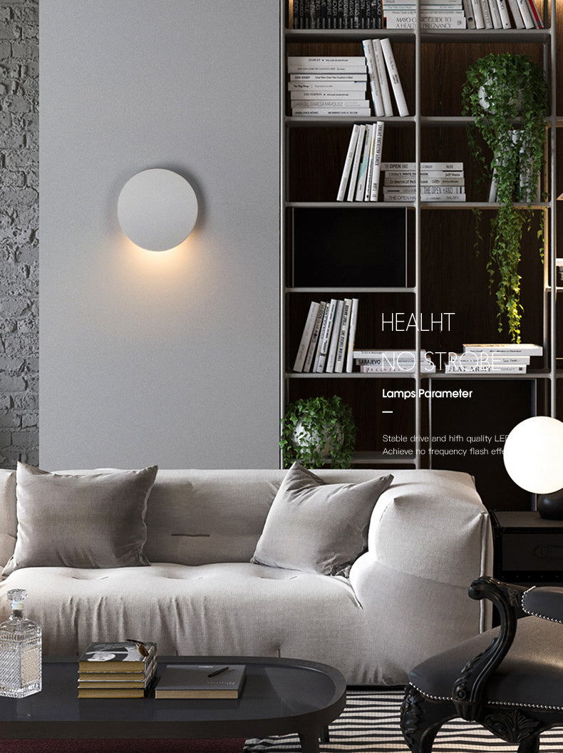 Moderno de moda simple estilo geométrico mate de pared de metal 1 apliques de luz