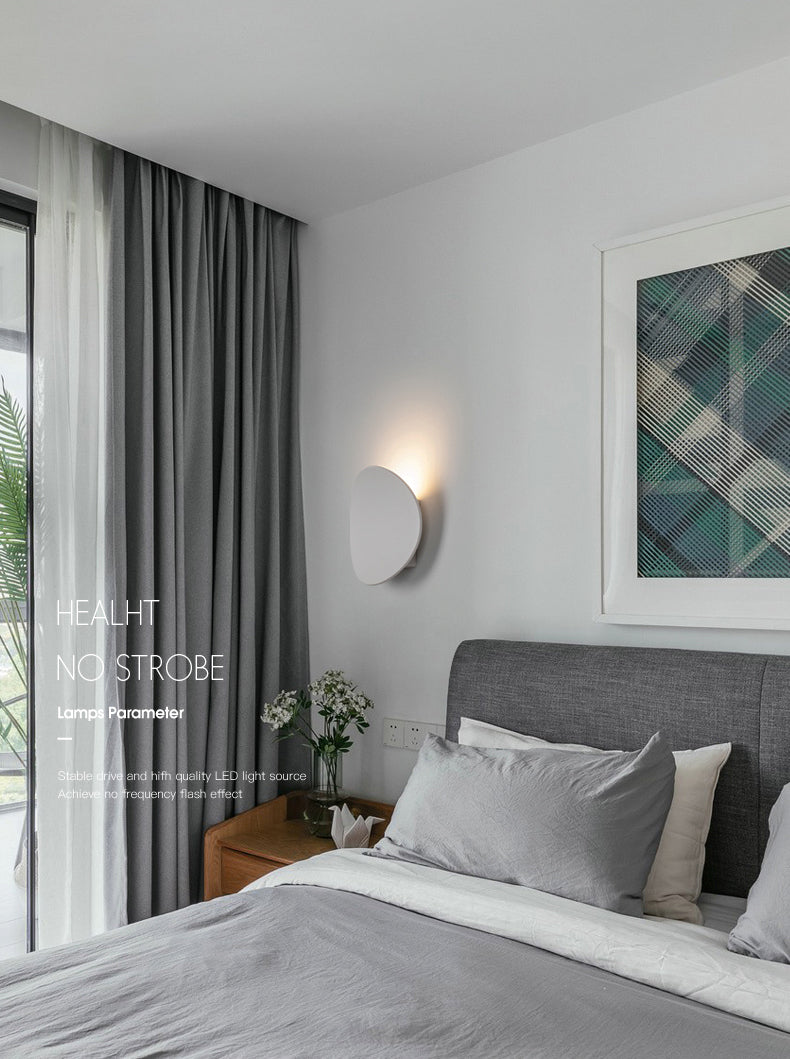 Moderno de moda simple estilo geométrico mate de pared de metal 1 apliques de luz