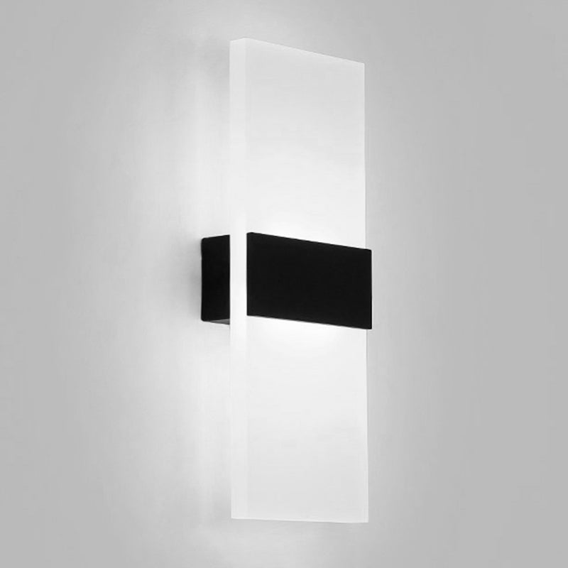 Moderno de moda simple estilo geométrico mate de pared de metal 1 apliques de luz