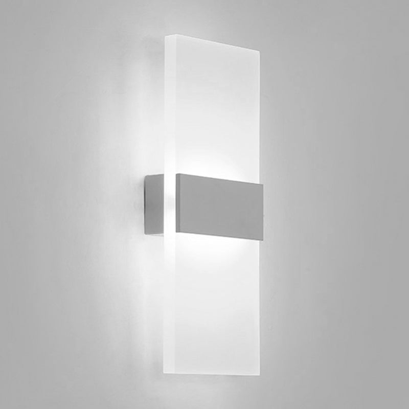Moderno de moda simple estilo geométrico mate de pared de metal 1 apliques de luz