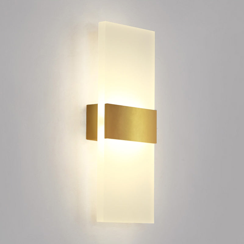 Moderno de moda simple estilo geométrico mate de pared de metal 1 apliques de luz