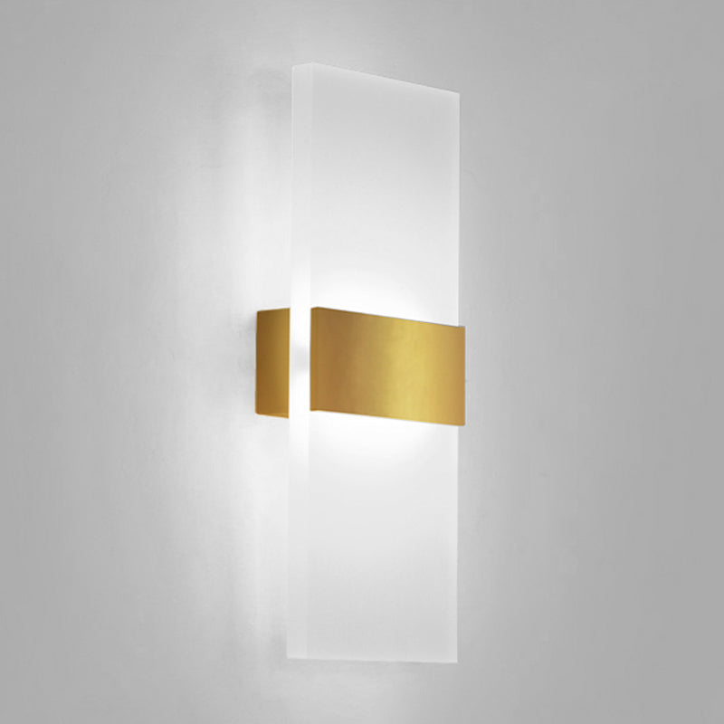 Moderno de moda simple estilo geométrico mate de pared de metal 1 apliques de luz