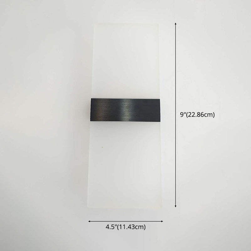 Moderno de moda simple estilo geométrico mate de pared de metal 1 apliques de luz