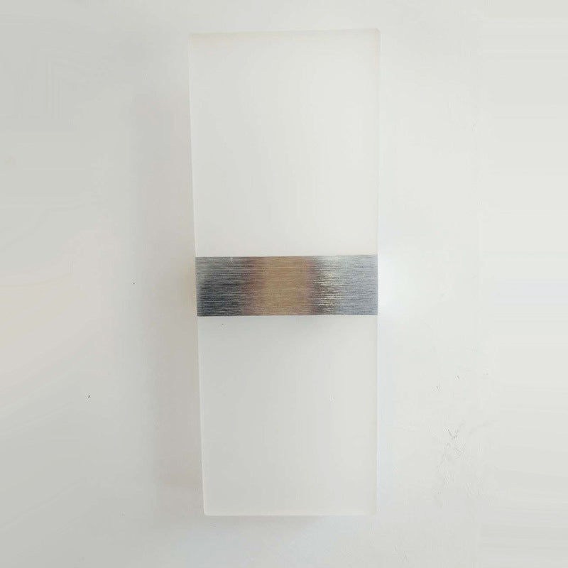 Moderno de moda simple estilo geométrico mate de pared de metal 1 apliques de luz