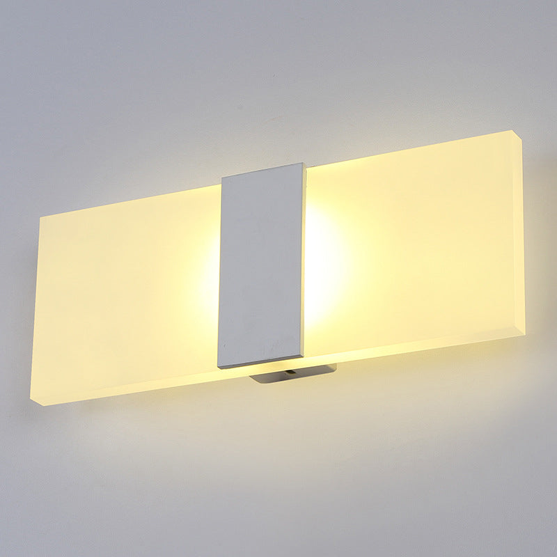 Moderno de moda simple estilo geométrico mate de pared de metal 1 apliques de luz